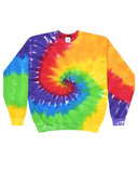 Sudadera de forro polar teñida anudada con cuello redondo