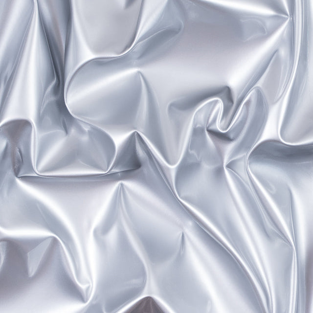 Flynn Silver Glossy Stretch Imitation Latex
