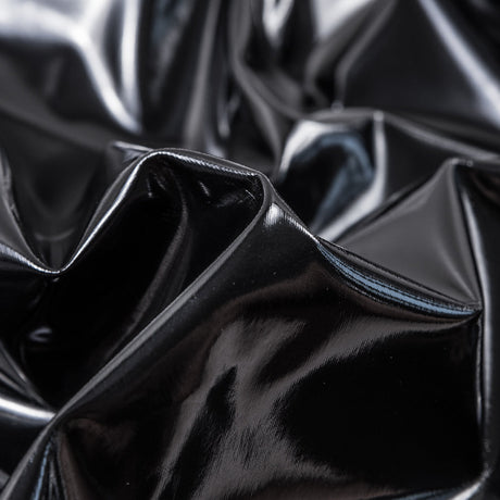 Flynn Black Glossy Stretch Imitation Latex