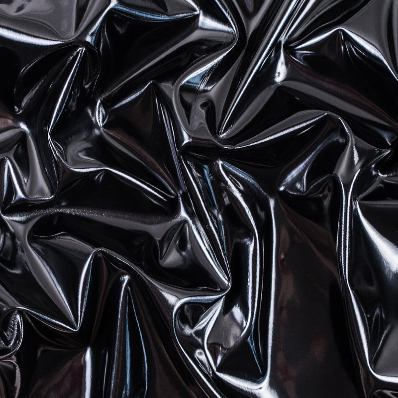 Flynn Black Glossy Stretch Imitation Latex