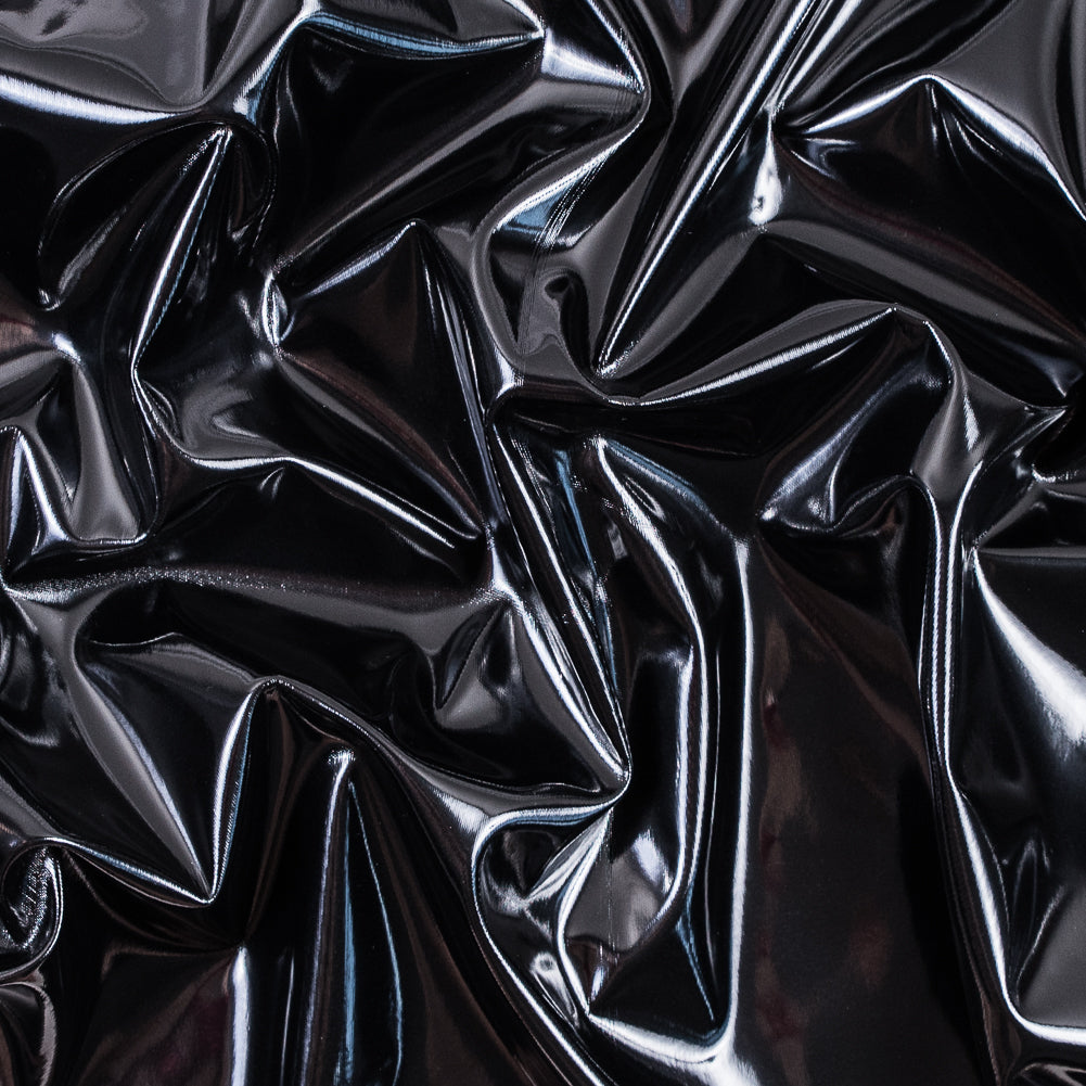 Flynn Black Glossy Stretch Imitation Latex