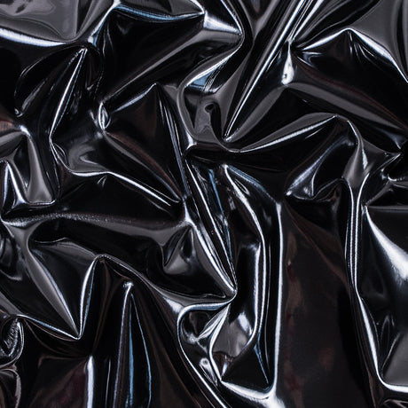 Flynn Black Glossy Stretch Imitation Latex