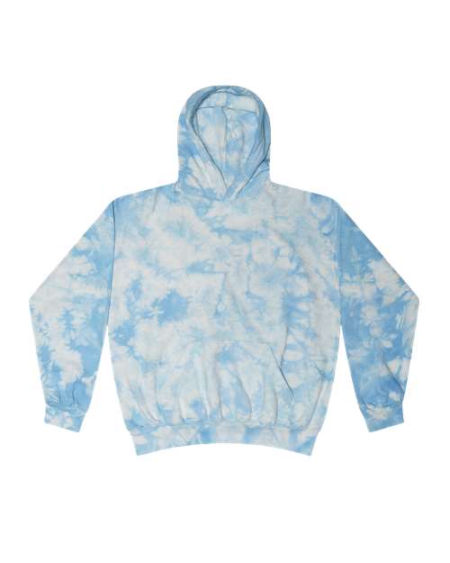 Unisex crystal wash hoodie with soft cotton blend, double-lined hood, pouch pocket, ribbed cuffs, and lived-in style