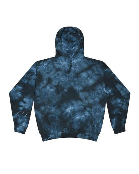 Unisex crystal wash hoodie with soft cotton blend, double-lined hood, pouch pocket, ribbed cuffs, and lived-in style