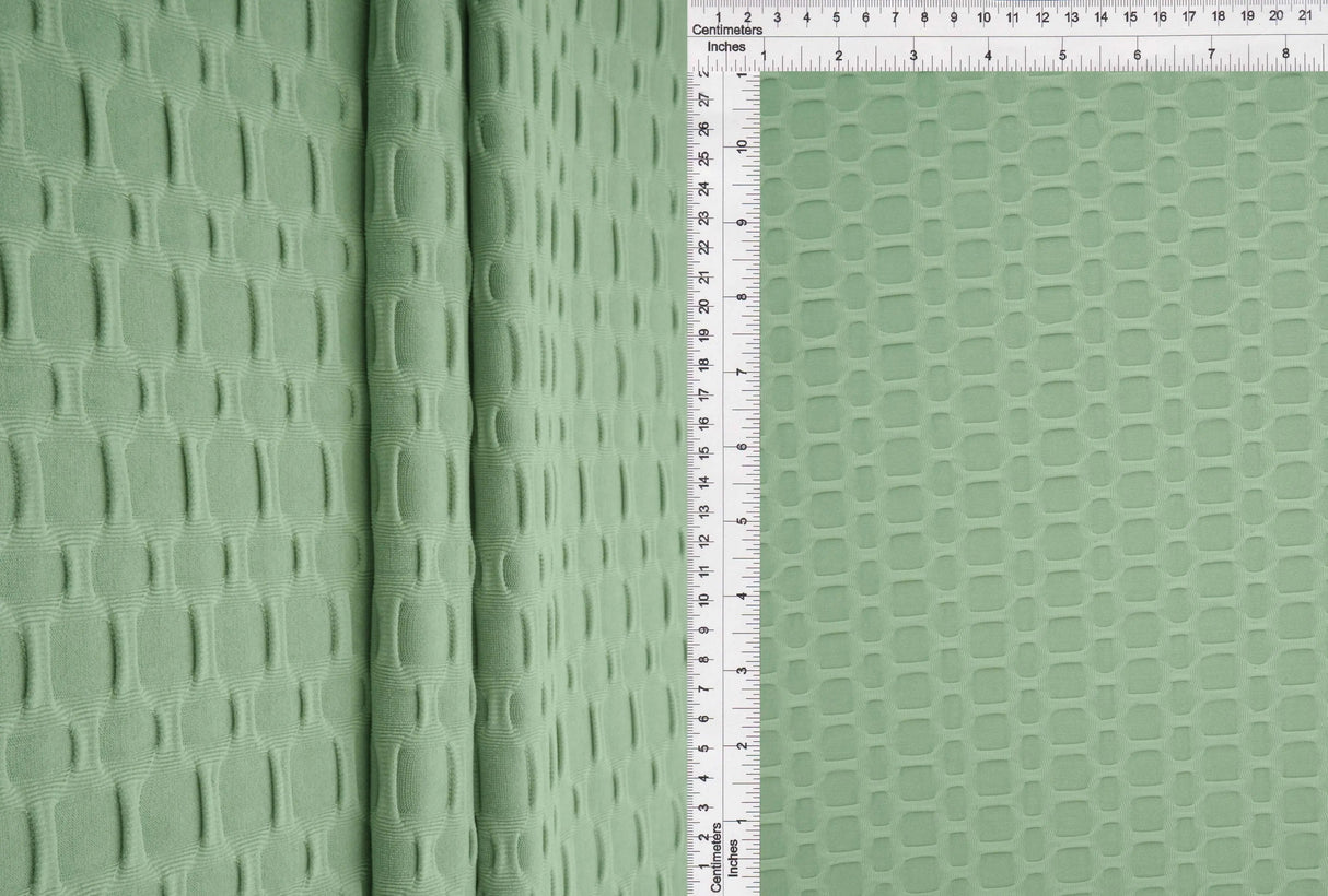 Honeycomb Knit Jacquard Solid Fabric 1 Yard Stretch Soft Durable 58/60" Wide