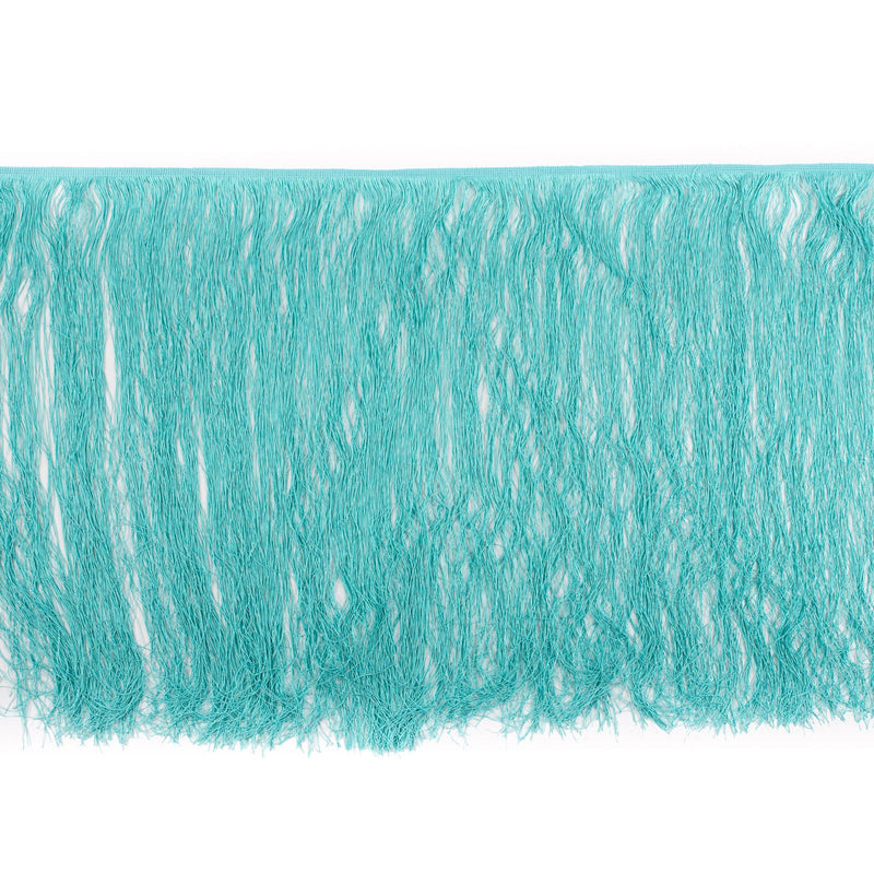 European Chainette Fringe Trim - 24" - Turquoise - Lindsay Collection