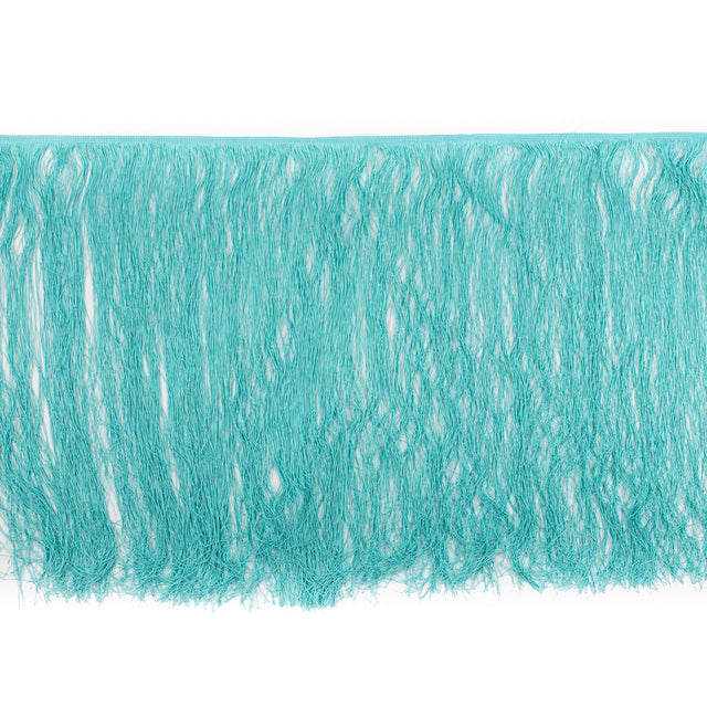 European Chainette Fringe Trim - 24" - Turquoise - Lindsay Collection