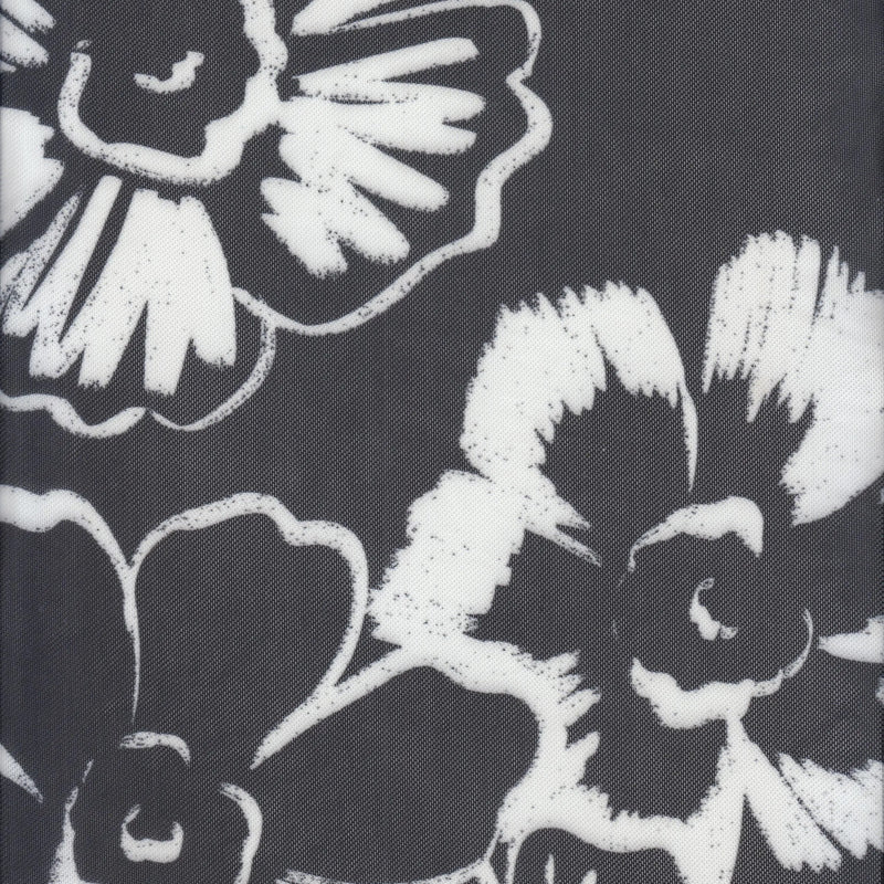 1 Yard Two-Tone Large Floral Digital Mesh Fabric, 54'' Wide Polyester Spandex Blend