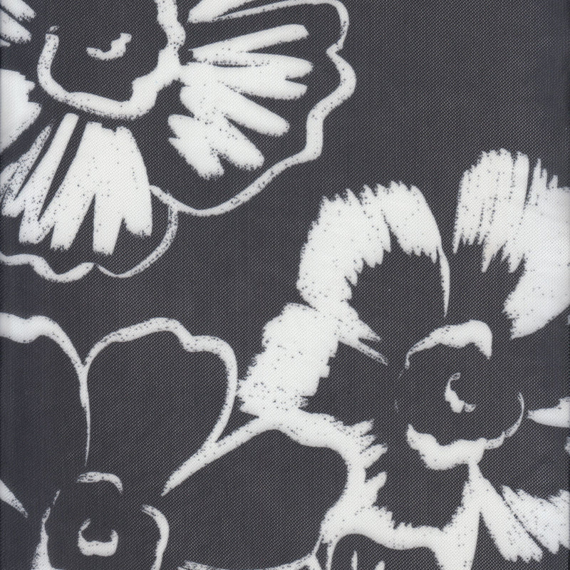 Floral Print Stretch Mesh Fabric