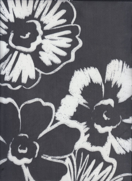 Floral Print Stretch Mesh Fabric