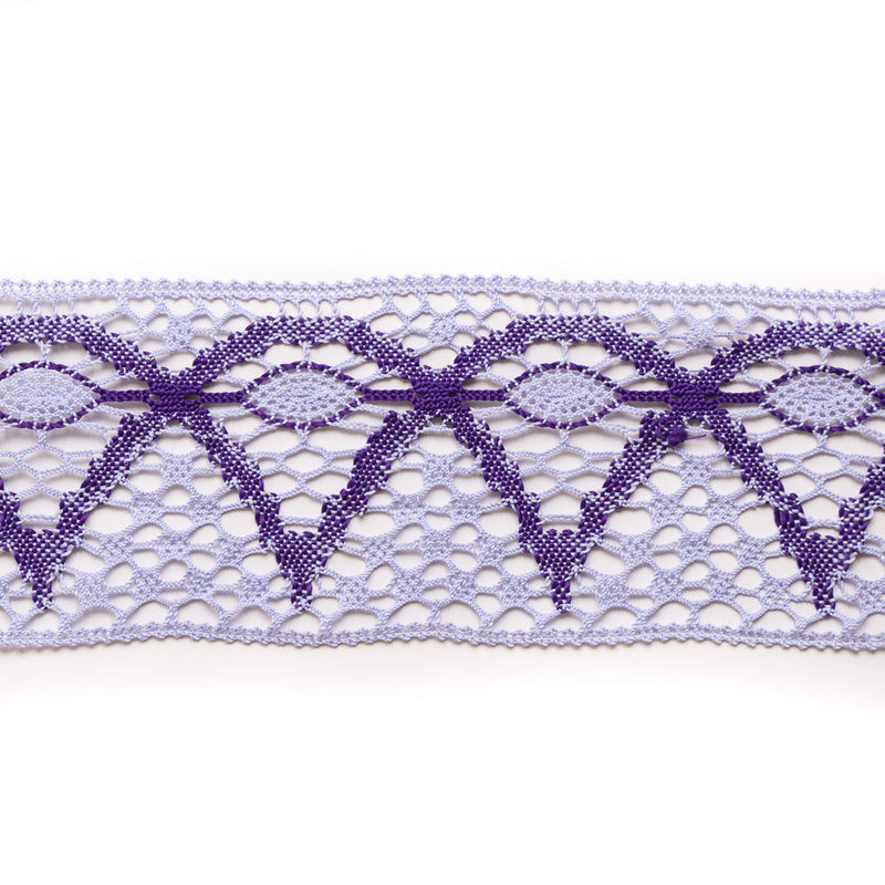 Purple Crochet Trim - 4"