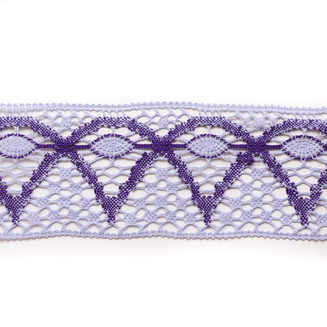 Purple Crochet Trim - 4"
