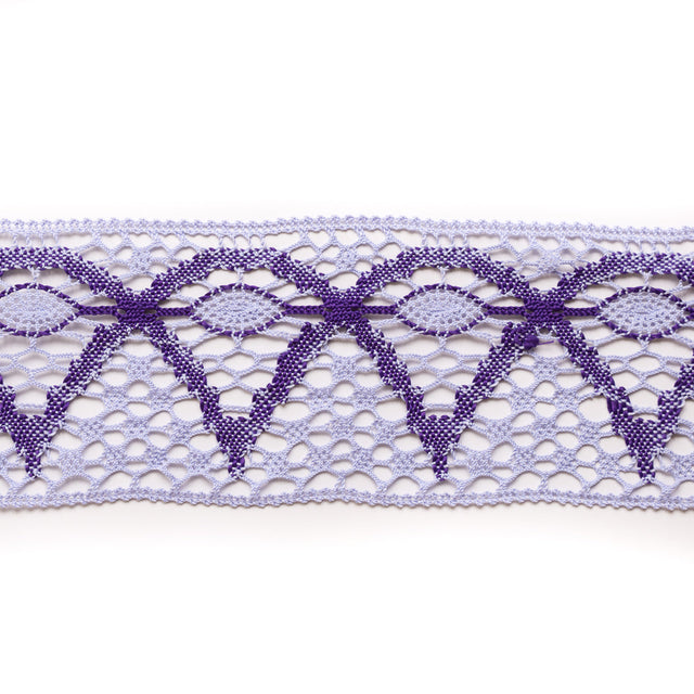 Purple Crochet Trim - 4"