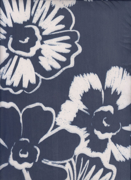 Floral Print Stretch Mesh Fabric