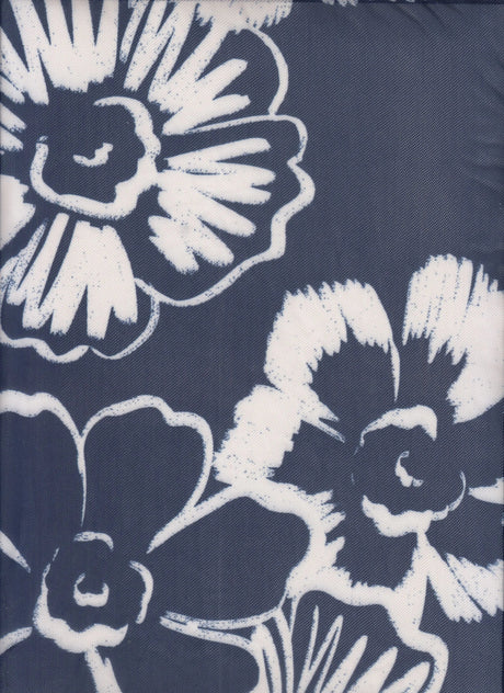 1 Yard Two-Tone Large Floral Digital Mesh Fabric, 54? Wide Polyester Spandex Blend