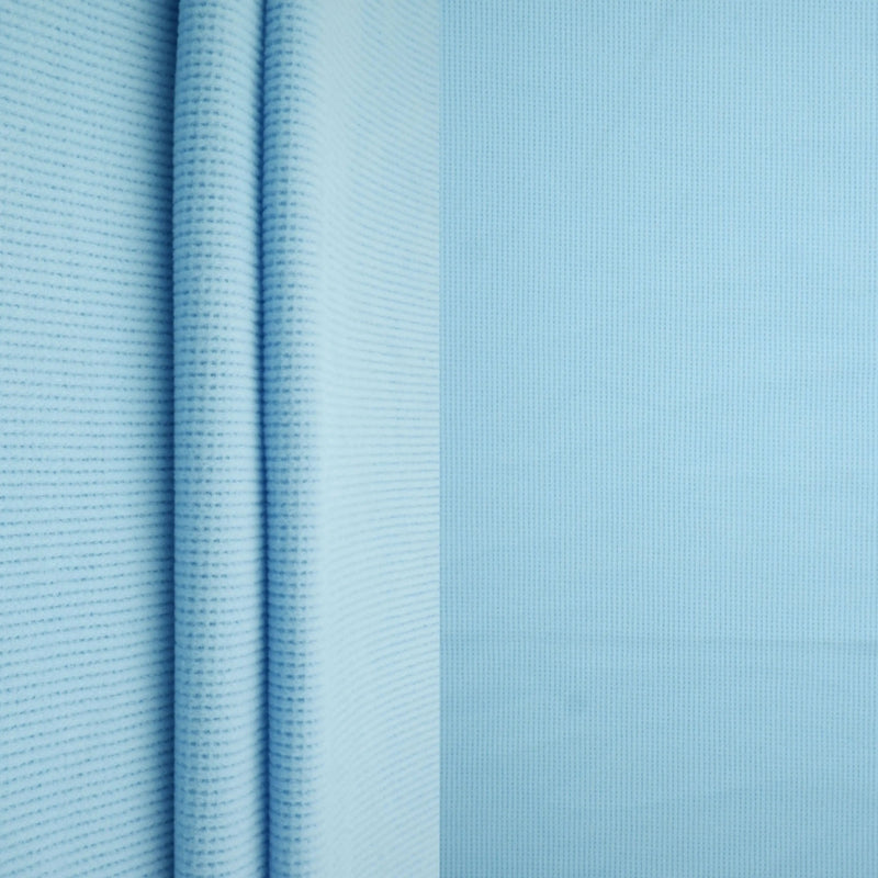 1 Yard Solid Stretch 2x2 Waffle Thermal Knit Fleece Fabric 57/59 Inches Wide