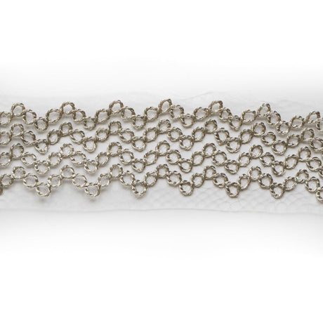 Metallic Silver Lace Trim - 3"