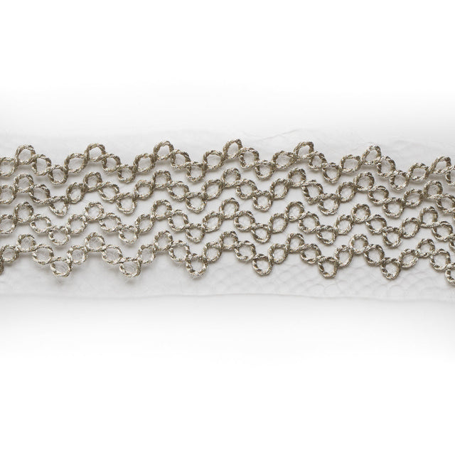 Metallic Silver Lace Trim - 3"