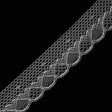 European Metallic Silver Lace Trim - 3"