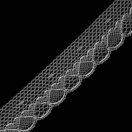 European Metallic Silver Lace Trim - 3"