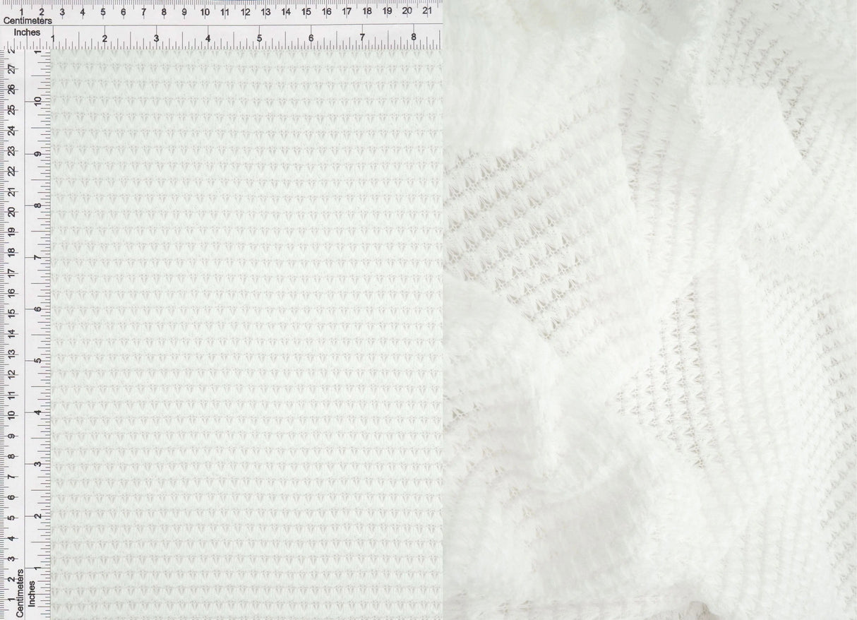 1 Yard Oversize Waffle Solid Knit Fabric 220 GSM, 54/56? Wide Polyester Rayon Spandex Blend
