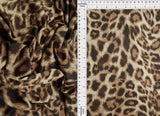 Animal Print Stretch Knit Fabric Brown