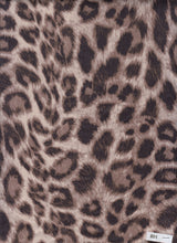 Animal Print Stretch Knit Fabric Brown