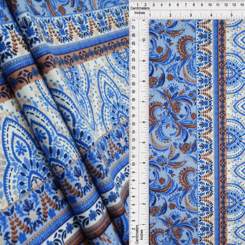 Printed DTY Knit Boho Fabric