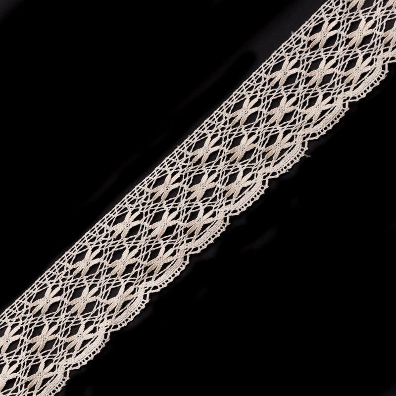 Ivory Crochet Trim with Scalloped Edges - 1.5"