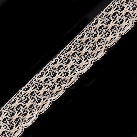 Ivory Crochet Trim with Scalloped Edges - 1.5"