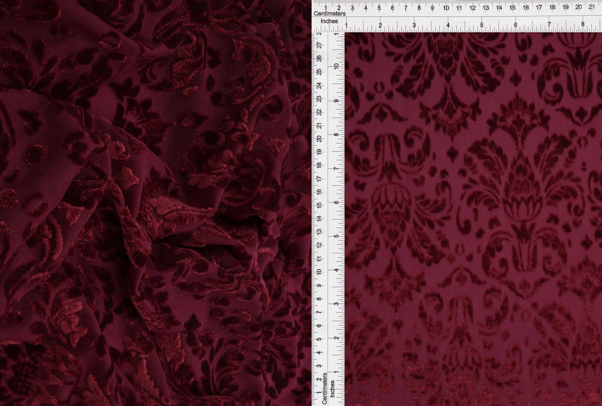 Velvet Damask Knit Fabric 55" Wide