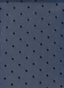 Polka Dot Flocking Mesh Fabric Navy