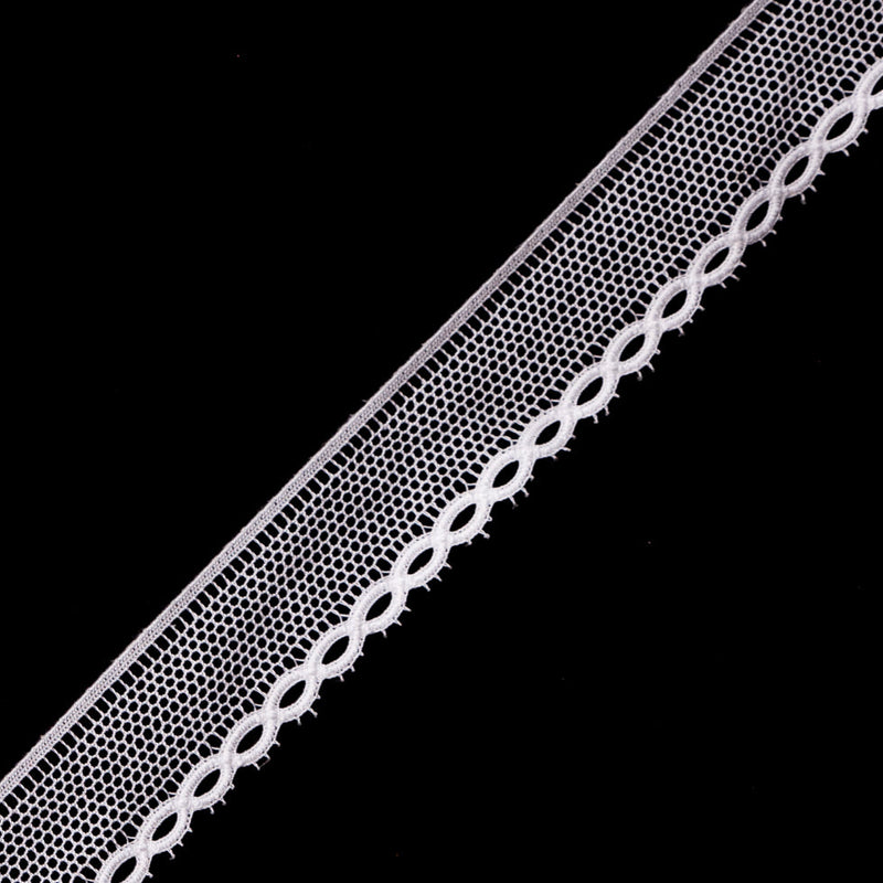 1" White Eyelet Lace Trim