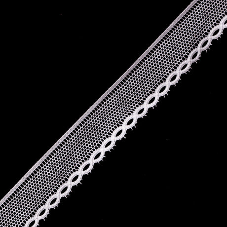 1" White Eyelet Lace Trim