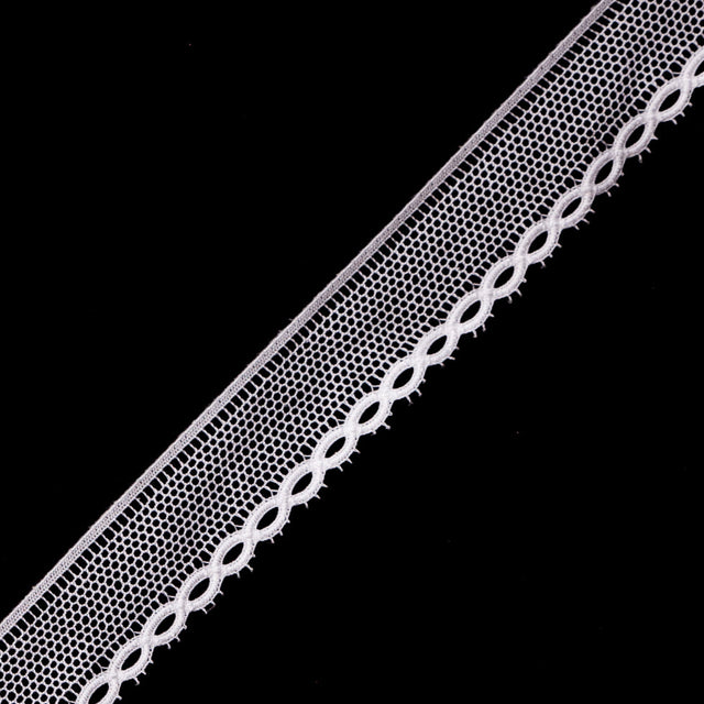 1" White Eyelet Lace Trim