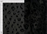 1 Yard Leopard Flocking Mesh Fabric, 56/57? Wide Polyester Spandex Blend