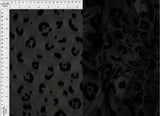 Leopard Flocking Stretch Mesh Fabric