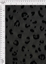 Leopard Flocking Stretch Mesh Fabric