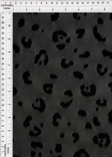 1 Yard Leopard Flocking Mesh Fabric, 56/57? Wide Polyester Spandex Blend