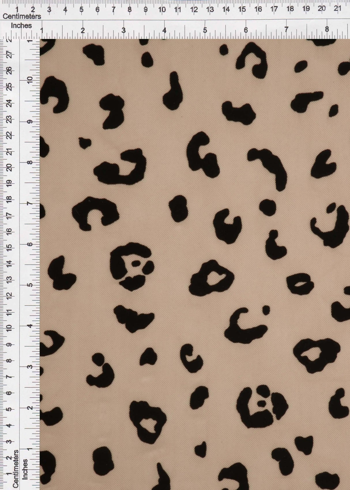 1 Yard Leopard Flocking Mesh Fabric, 56/57? Wide Polyester Spandex Blend