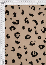 Leopard Flocking Stretch Mesh Fabric
