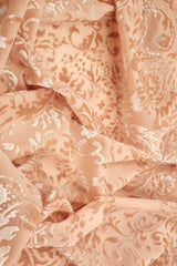 Velvet Burnout Knit Damask Fabric