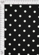 Polka Dot DTY Knit Fabric Black