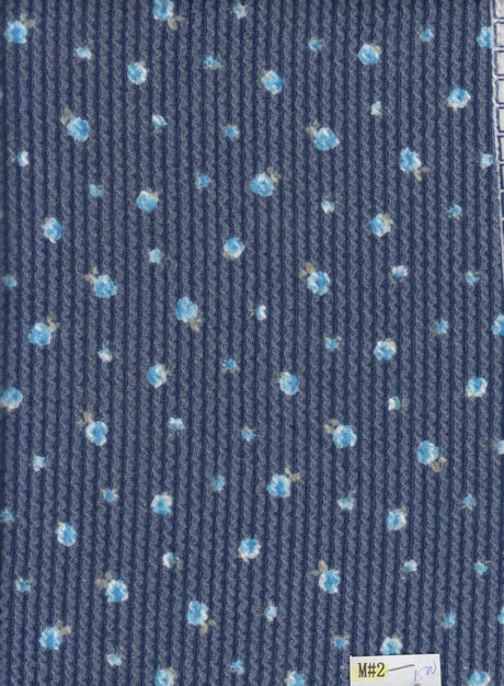 1 Yard Ditsy Floral Double Knit Fabric Cozy Stretch Poly Rayon Spandex 56 Inch Wide