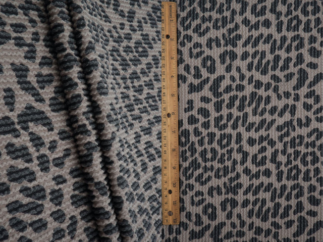 Animal Print Jacquard Double Knit Fabric