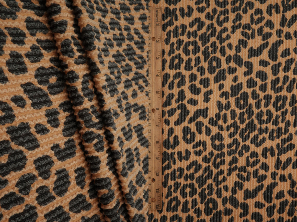Animal Print Jacquard Double Knit Fabric