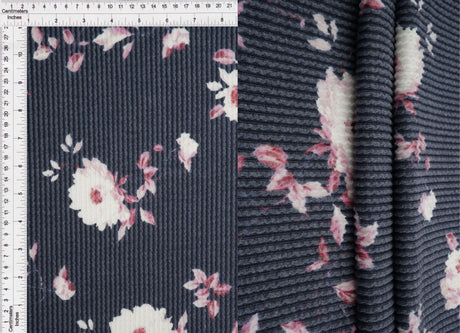 Floral Jacquard Double Knit Fabric