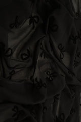 Bow Flocking Mesh Fabric