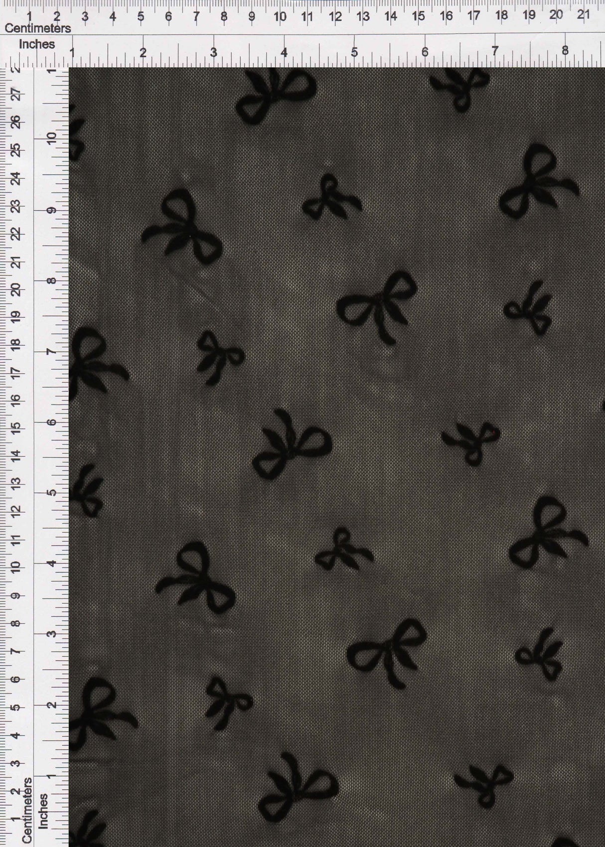 Bow Flocking Mesh Fabric