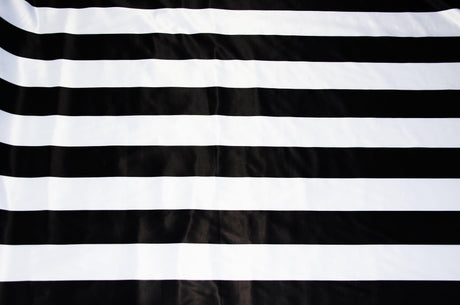 3.5 Inch Stripe Satin Print Polyester Fabric - Multiple Colors, 58/60" Width (1 Yard)
